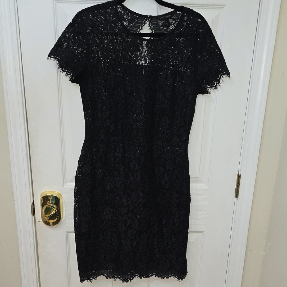 Banana Republic Black Lace Mini Dress Size 8